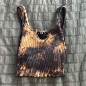 Crop tank tie dye